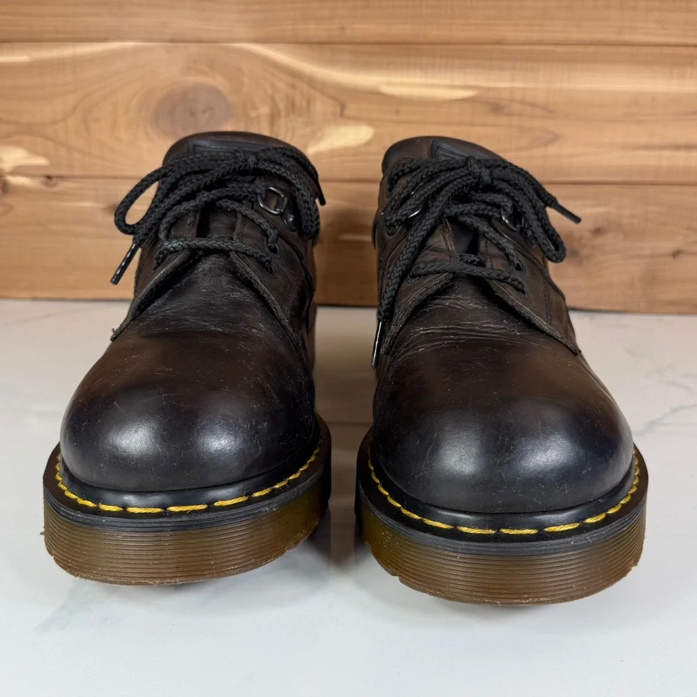 Dr. Martens Industrial Brown Leather Work Shoes 8933 Slip Resistant Mens 12 VTG